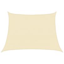 vidaXL Uždanga nuo saulės, kreminės spalvos, 4/5x3m, HDPE, 160g/m²