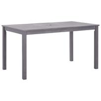 vidaXL Sodo stalas, baltintas pilkas, 140x80x74cm, akacijos masyvas