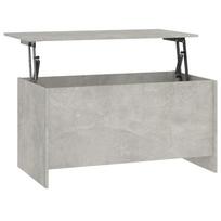 vidaXL Kavos staliukas, betono pilkas, 102x55,5x52,5cm, mediena