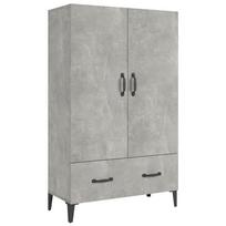 vidaXL Komoda, betono pilkos spalvos, 70x31x115cm, apdirbta mediena