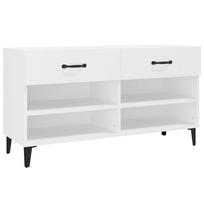 vidaXL Spintelė batams, baltos spalvos, 102x35x55cm, apdirbta mediena