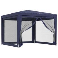 vidaXL Proginė palapinė su 4 tinklinėmis sienomis, mėlyna, 3x3m, HDPE