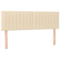 vidaXL Galvūgaliai, kreminės spalvos, 144x5x78/88 cm, audinys