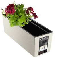 Vazono balkono dėžutė + įdėklas 19x56cm Kremas