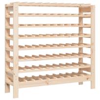 vidaXL Vyno butelių stovas, 109,5x30x107,5cm, pušies medienos masyvas