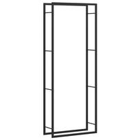 vidaXL Malkų stovas, matinės juodos spalvos, 80x28x222 cm, plienas