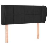 vidaXL Galvūgalis su auselėmis, juodos spalvos,83x23x78/88 cm, aksomas