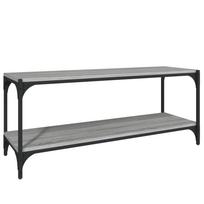 vidaXL TV spintelė, pilka ąžuolo, 100x33x41cm, mediena ir plienas