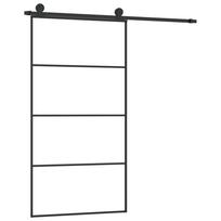 vidaXL Stumdomos durys su įrangos rinkiniu, 102,5x205cm, ESG/aliuminis