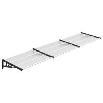 vidaXL Stogelis durims, juodas ir skaidrus, 358,5x90cm, polikarbonatas