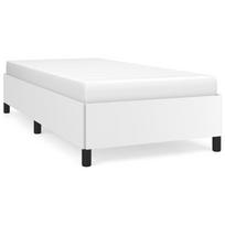 vidaXL Lovos rėmas, baltos, 90x190 cm, dirbtinė oda