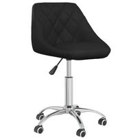 vidaXL Pasukama valgomojo kėdė, juodos spalvos, dirbtinė oda (335190)