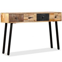 vidaXL Konsolinis staliukas, kietas perdirbtas tikmedis, 120x30x76cm
