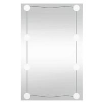 vidaXL Sieninis veidrodis su LED lemputėmis, 50x80cm, stiklas