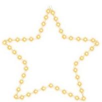 vidaXL Kalėdinė dekoracija žvaigždė su 48 šiltomis baltomis LED, 56cm