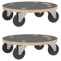 vidaXL Transportavimo vežimėliai, 2vnt., 38x11,5cm, apskriti, 250kg