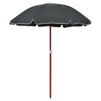 vidaXL Sodo skėtis nuo saulės su plieniniu stulpu, antracito, 180cm