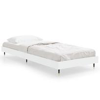 vidaXL Lovos rėmas, baltos spalvos, 75x190cm, apdirbta mediena