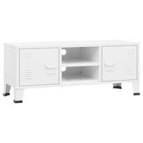 vidaXL Televizoriaus spintelė, balta, 105x35x42cm, metalas