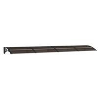 vidaXL Stogelis durims, juodos spalvos, 350x75cm, polikarbonatas
