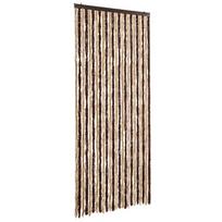 vidaXL Užuolaida nuo vabzdžių, smėl. ir švies. rud. 100x220 cm šenilis