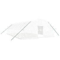 vidaXL Šiltnamis su plieno rėmu, baltos spalvos, 10x6x2,85m, 60m²