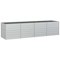 vidaXL Aukštas sodo lovelis, sidabrinis, 320x80x77cm, plienas