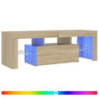 vidaXL Televizoriaus spintelė su LED apšvietimu, ąžuolo, 120x35x40cm