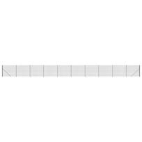 vidaXL Vielinė tinklinė tvora su flanšais, antracito spalvos, 1,6x25 m
