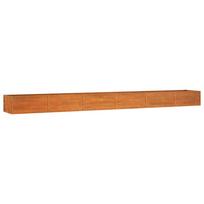 vidaXL Aukštas sodo lovelis, rūdžių, 600x80x45cm, Corten plienas