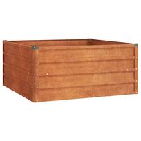 vidaXL Aukštas sodo lovelis, rūdžių, 100x100x45cm, Corten plienas