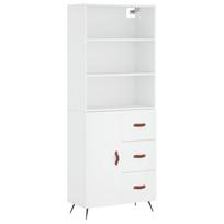 vidaXL Komoda, baltos spalvos, 69,5x34x180cm, apdirbta mediena