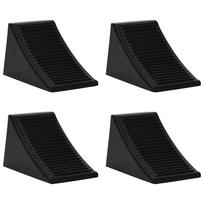 vidaXL Ratų atramos, 4vnt., 16x9x9cm, guma