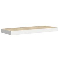 vidaXL Pakabinama sieninė lentyna, ąžuolo/balta, 60x23,5x3,8cm, MDF