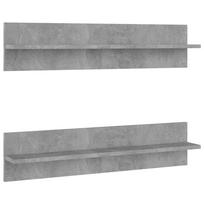 vidaXL Sieninės lentynos, 2vnt., betono pilkos, 80x11,5x18cm, MDP