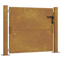 vidaXL Sodo vartai, 100x100 cm, Corten plienas