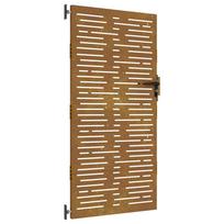 vidaXL Sodo vartai, 85x175 cm, Corten plienas, kvadratinis dizainas