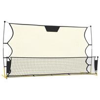 vidaXL Futbolo tinklas, juodas/geltonas, 183x85x120cm, poliesteris