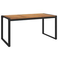 vidaXL Sodo stalas su U formos kojomis, 160x80x75cm, akacijos masyvas