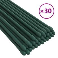vidaXL Sodo augalų kuoliukai, 30vnt., žalios spalvos, 115cm, plienas