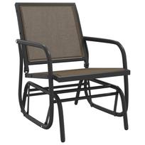 vidaXL Supama sodo kėdė, ruda, 61x76x87cm, tekstilenas ir plienas