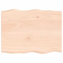 vidaXL Stalviršis, 80x60x(2-4) cm, medienos masyvas, su gyvu kraštu