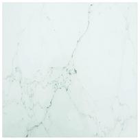 vidaXL Stalviršis, baltas, 50x50cm, grūdintas stiklas, 6mm