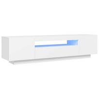 vidaXL Televizoriaus spintelė su LED apšvietimu, balta, 160x35x40cm