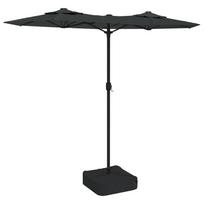 vidaXL Dvigubas sodo skėtis nuo saulės su LED, antracito, 316x145cm
