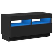 vidaXL Televizoriaus spintelė su LED apšvietimu, juoda, 80x35x40cm