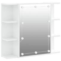 vidaXL Veidrodinė spintelė su LED apšvietimu, balta, 70x16,5x60cm