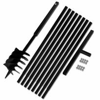 vidaXL Plieninis 18 cm Žemės Grąžtas su Rankena ir Ilgintuvais,  9 m