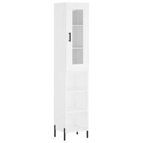 vidaXL Komoda, baltos spalvos, 34,5x34x180cm, apdirbta mediena
