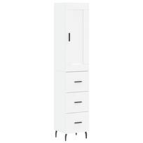 vidaXL Komoda, baltos spalvos, 34,5x34x180cm, apdirbta mediena